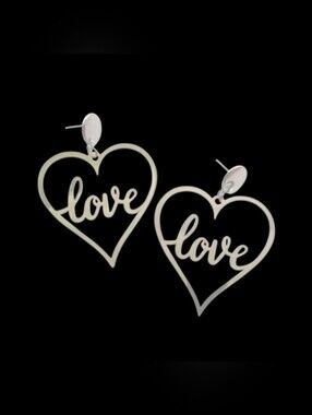 Heart Shaped "Love" Earrings